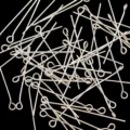 Silver eye pins and headpins bulk pack for DIY jewelry making, handmade earrings and beading. - Color-Preserving Thick Silver-Plated Eye Pins