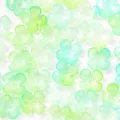 Acrílico cuentas de flores de cuatro hojas gelatina degradado accesorios artesanales - Verde gradiente efecto gelatina