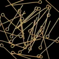 Gold plated eye pins and t-pins for DIY jewelry making, handmade earrings and bead crafting. - Color-Preserving 18K Gold-Plated Eye Pins