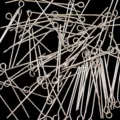 Silver tone jewelry making pins, eye pins T pins head pins for DIY handmade crafts and earrings. - Color-Preserving Platinum-Plated Eye Pins