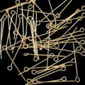 Gold eye pins and head pins for jewelry making, DIY handmade earrings and bead crafting materials. - Color-Preserving 14K Gold-Plated Eye Pins