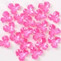 Cuentas de flores rosas de tres pétalos de 27mm para ramos artesanales de bricolaje - Rojo sandía