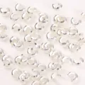 Silver C-shaped crimp cover beads moon clasps DIY jewelry making findings crafts supply. - 4mm / Thick Silver Plated
