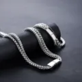 Collier homme double couche en acier titane mode decontractee bijoux minimaliste chaine - Ensemble Chaîne Cubaine Double Rang (L533-A + S338-B)
