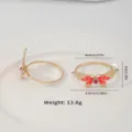 Goldene Metall Serviettenringe mit roter Schmetterling Strass Dekoration für Tischdeko. - Schmetterling Rot Stil (Z1215-PI) / Rot