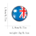 Australische vlag ronde metalen badge broche speld 1.8cm lichte mode accessoires. - Australische Vlagstijl (C2636-2) / 1.8cm