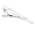 Zilverkleurige metalen dasclip voor heren, klassieke gestreepte zakelijke stropdas accessoire. - 1 Stuk / Zilver
