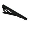Zwarte metalen dasclip voor heren, elegante zakelijke stropdas accessoire met stijl. - 1 Stuk / Zwart