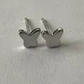 Silver Butterfly Stud Earrings Minimalist Cute Metal Ear Jewelry for Daily Women Fashion - Butterfly