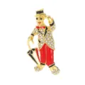 Spilla pagliaccio con strass dorata, elegante gioiello accessorio moda per abbigliamento. - Stile Clown Con Ombrello Oro (C2744-4)
