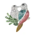 Elegante strass kolibrie broche speld voor dames mode kleding accessoires kristal vogel sieraden - Ijsvogel (C2746-17)