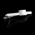Silver metal tie clip for men, elegant geometric square design for business and casual wear. - Regular Tie Clip (T1115)