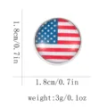 VS vlag metalen drukknop badge broche, 1.8cm compact formaat, stijlvol patriotisch accessoire. - Amerikaanse Vlagstijl (C2636-6) / 1.8cm