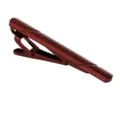 Klassieke metalen rode dasclip voor heren met een stijlvol diagonaal strepenontwerp - 1 Stuk / Rood