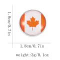 Canada vlag metalen broche badge accessoire, diameter 1,8cm lichtgewicht mode speld. - Canadese Vlagstijl (C2636-7) / 1.8cm