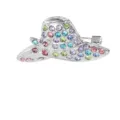 Crystal Sun Hat Brooch Fashion Alloy Colorful Rhinestones Lapel Pin Women Apparel - Sun Hat Style (C2741-5)