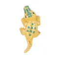 Gold-plated rhinestone alligator brooch fashion animal lapel pin crystal jewelry for women - Gold Crocodile Style (C2731-20-GO)