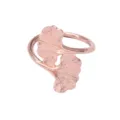 Rose gold ginkgo leaf napkin ring, vintage metal table decor for luxury hotel and home dining. - Rose Gold Style (Z1056-2) / Z1056-2