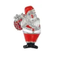 Christmas Santa Claus brooch pin with red enamel, sparkling rhinestones, and festive design. - C2733-5