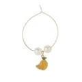 Cute banana pearl wine glass charm goblet marker drink identifier party accessory 1pc - Banana Double Pearl Style (Z1346-2)