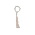 Élégant rond de serviette en perles avec gland, idéal pour la table et la décoration. - Z1242