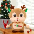 Weihnachten Rentier Plueschtier Kuscheltier Feiertag Elch Puppe Heimdeko Kindergeschenk Weich - 25cm / Blaues Weihnachtsrentier