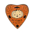 Halloween pumpkin fridge magnet cute heart shaped magnetic sticker for home kitchen decor - IS IT OCTOBER YET Style (BXT0009-2)