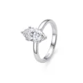 S925 Sterling Silver Marquise Moissanite Ring Minimalist Luxury Women Jewelry Detail - FDJZ-508 - White Gold - 5*10mm Moissanite