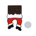 Christmas Santa Claus chimney enamel magnetic brooch badge fashion accessory gift. - Upside Down Chimney Style (C2917-4)