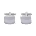 Men's silver square hammered cufflinks business suit French shirt cuff studs accessory variant - Silver Hammered (B1320)