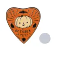 Halloween schattige pompoen magnetische broche hart emaille speld voor kleding tassen decoratie - Hart Letter Stijl (C2918-2)