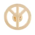 Gold peace sign metal brooch lapel pin badge anti war jewelry accessory for daily wear - Peace Symbol (C3027-3)