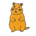 Cute capybara enamel pin cartoon waterbear brooch backpack jacket accessory fashion gift - Standing Adorable Style (C3029-4)