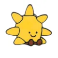 Cute yellow sun enamel pin cartoon metal brooch clothing lapel badge gift for women - Sun Style (C3044-1)