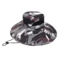 Outdoor wide brim sun protection camouflage bucket hat hiking fishing cap for adult - One Size / Burgundy