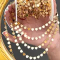 Χρυσή αλυσίδα σε ρολό με καρδιές DIY εξάρτημα κοσμημάτων χειροτεχνίας βραχιόλι κολιέ - 1m / KC Χρυσό