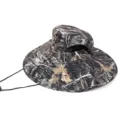 Outdoor camo sun hat with wide brim, adjustable wind rope and breathable mesh for fishing. - One Size / Camouflage 3