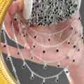 DIY metalliki alusida me mavres petres gia tsanta kai kosmimata asimi poiotitas. - Συσκευασία 1 Μέτρου / Ασημί