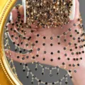 DIY μαύρη αλυσίδα στρας κρόσσια τελείωμα για χειροποίητα κοσμήματα και ρούχα. - KC Χρυσό