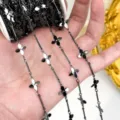 DIY αλυσίδα λουλουδιών μέταλλο υλικό χειροτεχνίας για vintage αξεσουάρ μαλλιών φούντες - Χάλκινο μοντέλο / Μαύρο μετάλλου