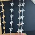 DIY Frosted Butterfly Chain Χειροποίητο Βραχιόλι Κολιέ Αξεσουάρ Κοσμημάτων Gold - 1m / Παχύ Ασήμι
