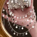 DIY ασημένια αλυσίδα με πούλιες 6mm στρογγυλός δίσκος φούντες για αξεσουάρ μαλλιών. - Παχύ Ασημί
