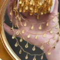 DIY Επιχρυσωμένη αλυσίδα με σταγόνες παγιέτες εθνοτικά κοσμήματα χειροποίητο κολιέ - Χρυσός Τόνος