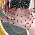 DIY black rhinestone chain, color-retaining handmade jewelry accessory for bracelets and necklaces - Gun Black / Black