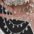DIY ασημένια αλυσίδα στρας καρδιά πολυστρωματική κοστούμι χειροτεχνία ρούχα αξεσουάρ είδη - Ασημί
