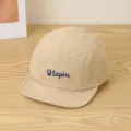 Gorra plana beige para niños, tela fina impermeable con bordado de Utopia, casual aire libre. - Circunferencia de la cabeza (50 cm) / Caqui
