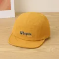 Gorra de béisbol plana para niños amarillos con bordado Utopia y tejido impermeable. - Circunferencia de la cabeza (50 cm) / Naranja
