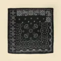 Klassisches schwarzes Paisley Quadrat-Halstuch, vielseitiges modisches Damen Accessoire. - #44 Schwarzer Paisley-Rand