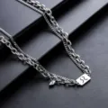 Titanium steel double layer zodiac necklace, stylish and versatile jewelry for men and women. - Taurus (L527)