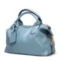 Blue Boston handbag stylish large capacity minimalist shoulder bag for women daily fashion use - Light Blue